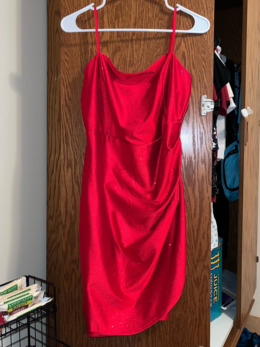 Sparkly Red Mini Dress